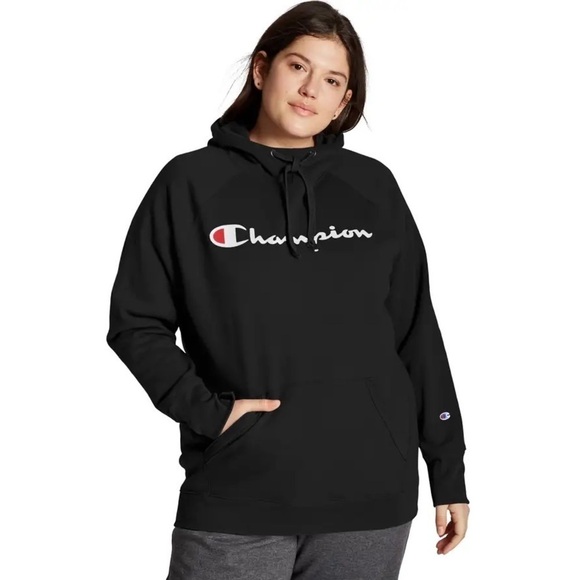 Champion Black Plus Powerblend Hoodie Size 1X - Picture 1 of 7
